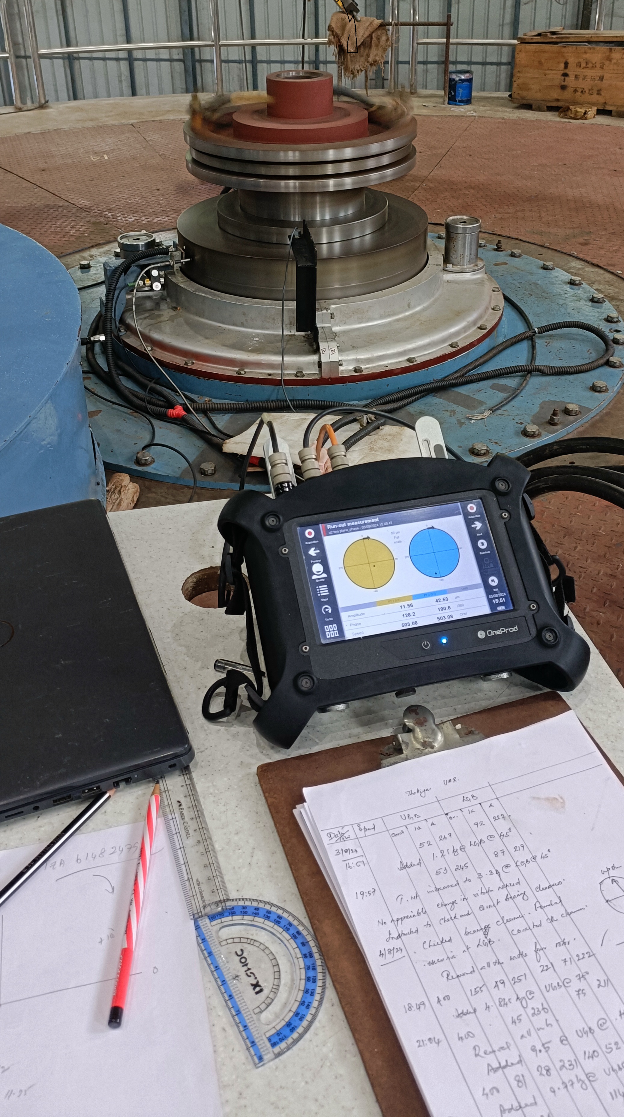 Blue matching a bearing pad